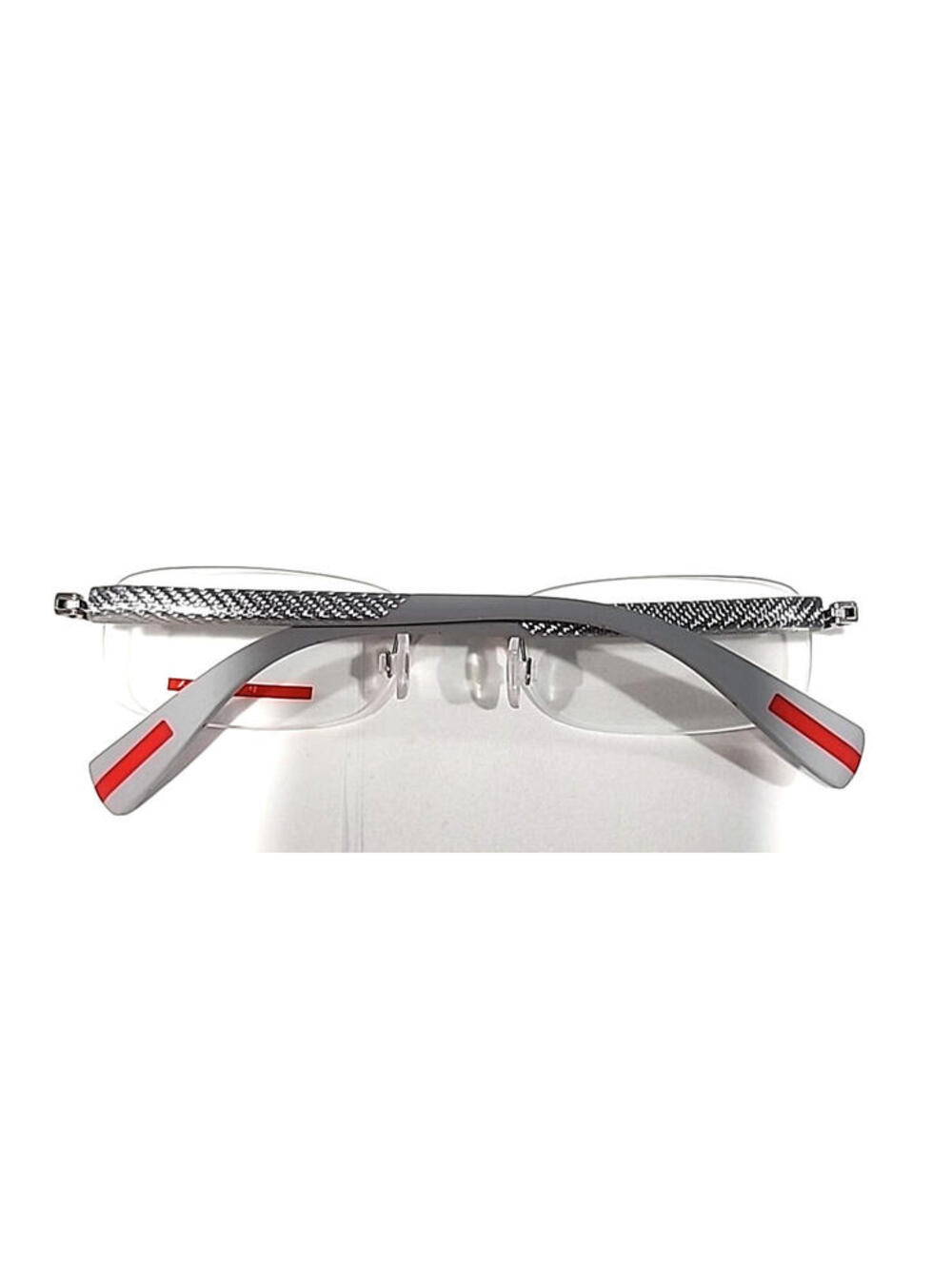 PRADA VPS53D 1AP-101 Linea Rossa Gunmetal Rectangular Eyeglasses 53-18 135 Box - Picture 6 of 8